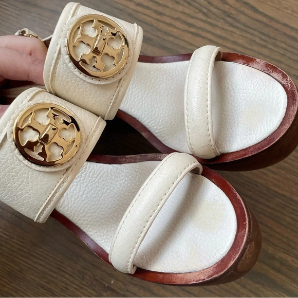 Tory Burch Selma Sandal Wedge White - Picture 11 of 16